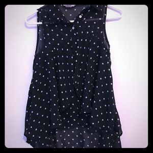 Sheer polka dot blouse